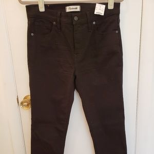 MADEWELL HIGH RISER SKINNY SKINNY BLK JEAN SZ 30T
